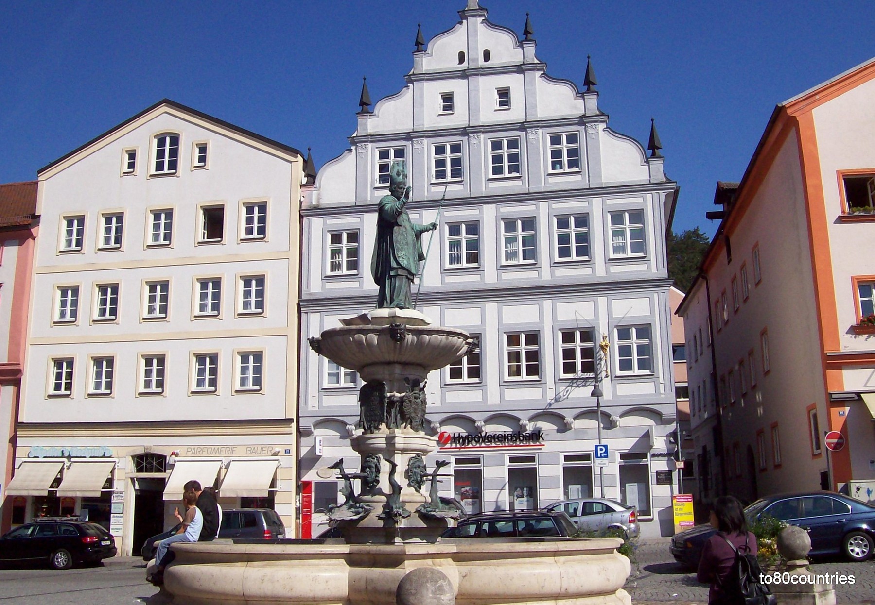 Eichstätt - Marktplatz mit Willibaldsbrunnen