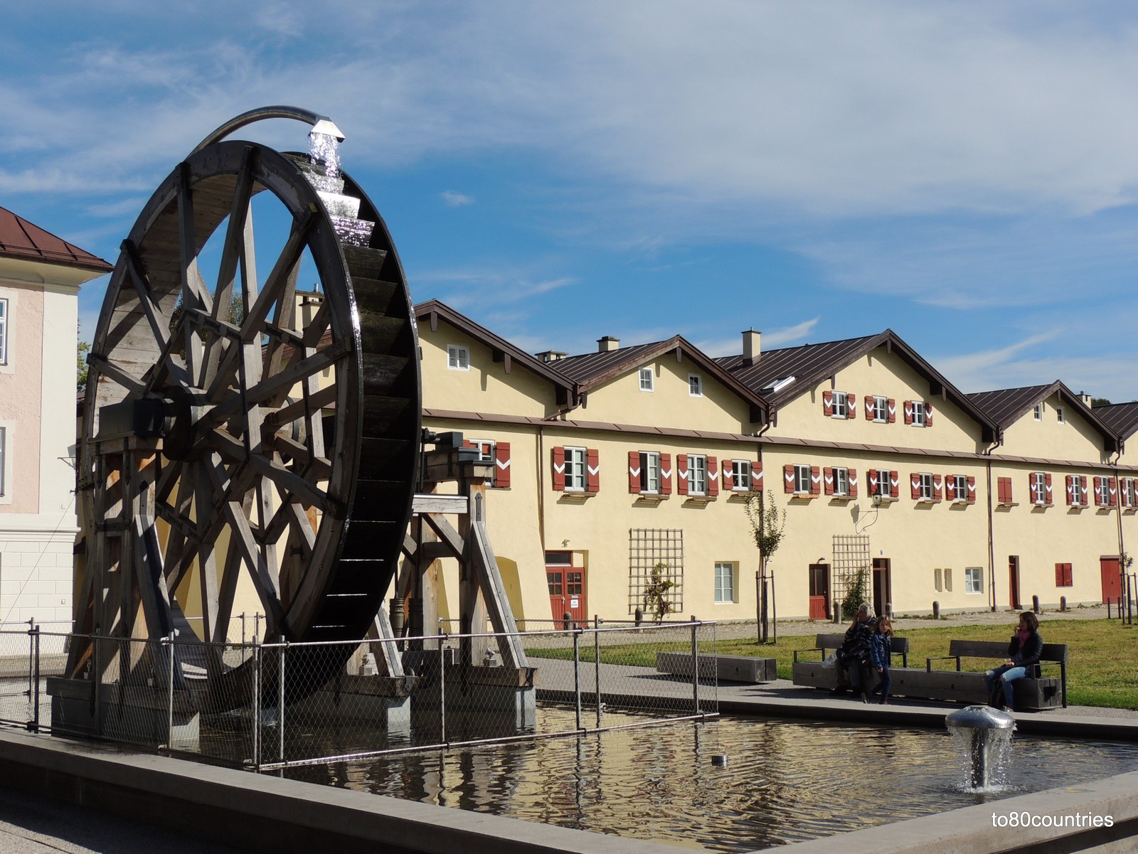 Salinenpark Traunstein - Reiffenstuelpumpe mit dem Wasserrad