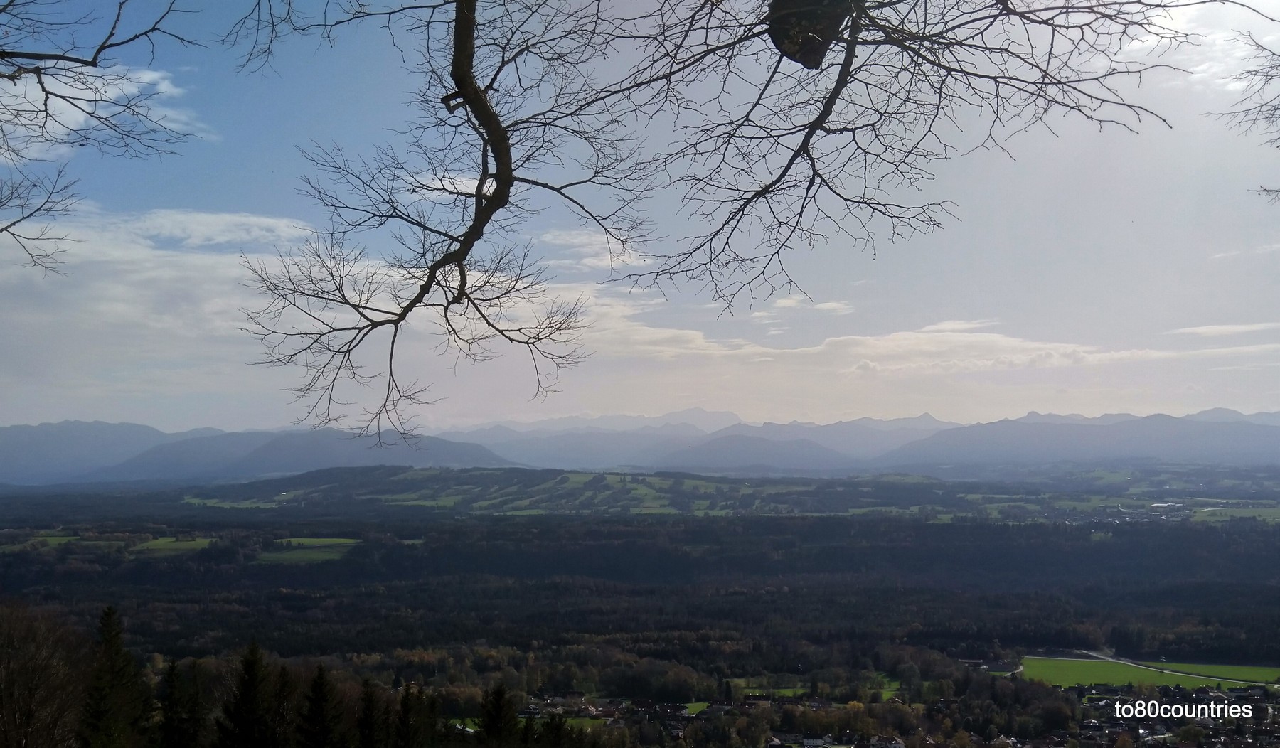 Hoher Peißenberg - Aussicht auf die Alpenkette