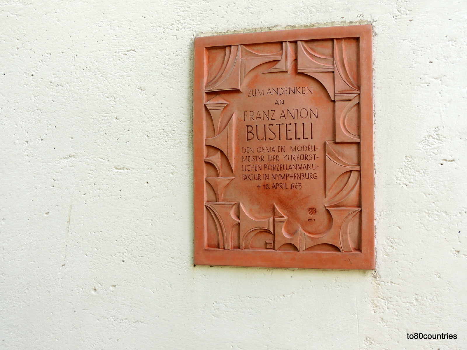 Gedenktafel für Franz Anton Bustelli - Winthirfriedhof München