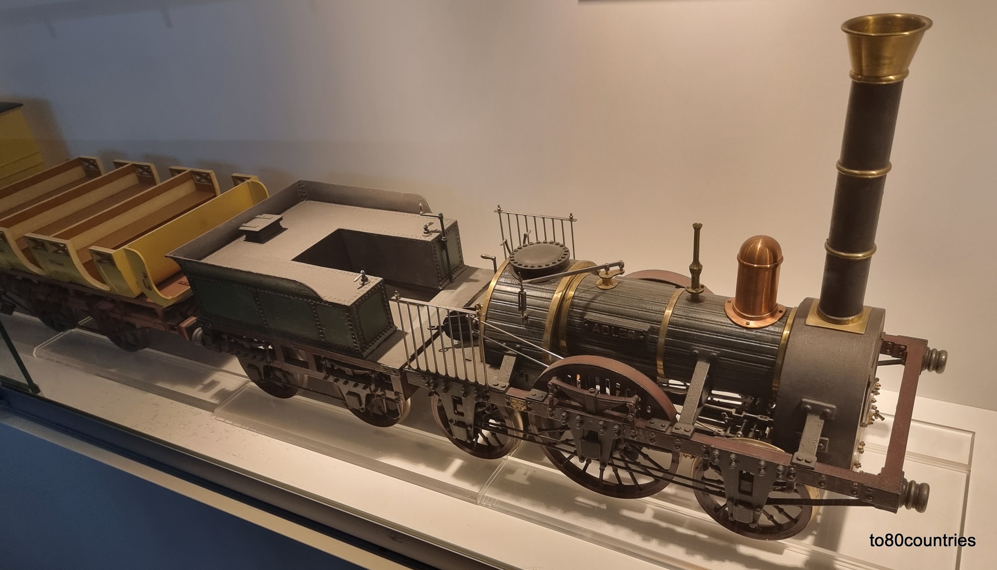Verkehrszentrum des Deutschen Museums - Modell der Dampflokomotive Adler