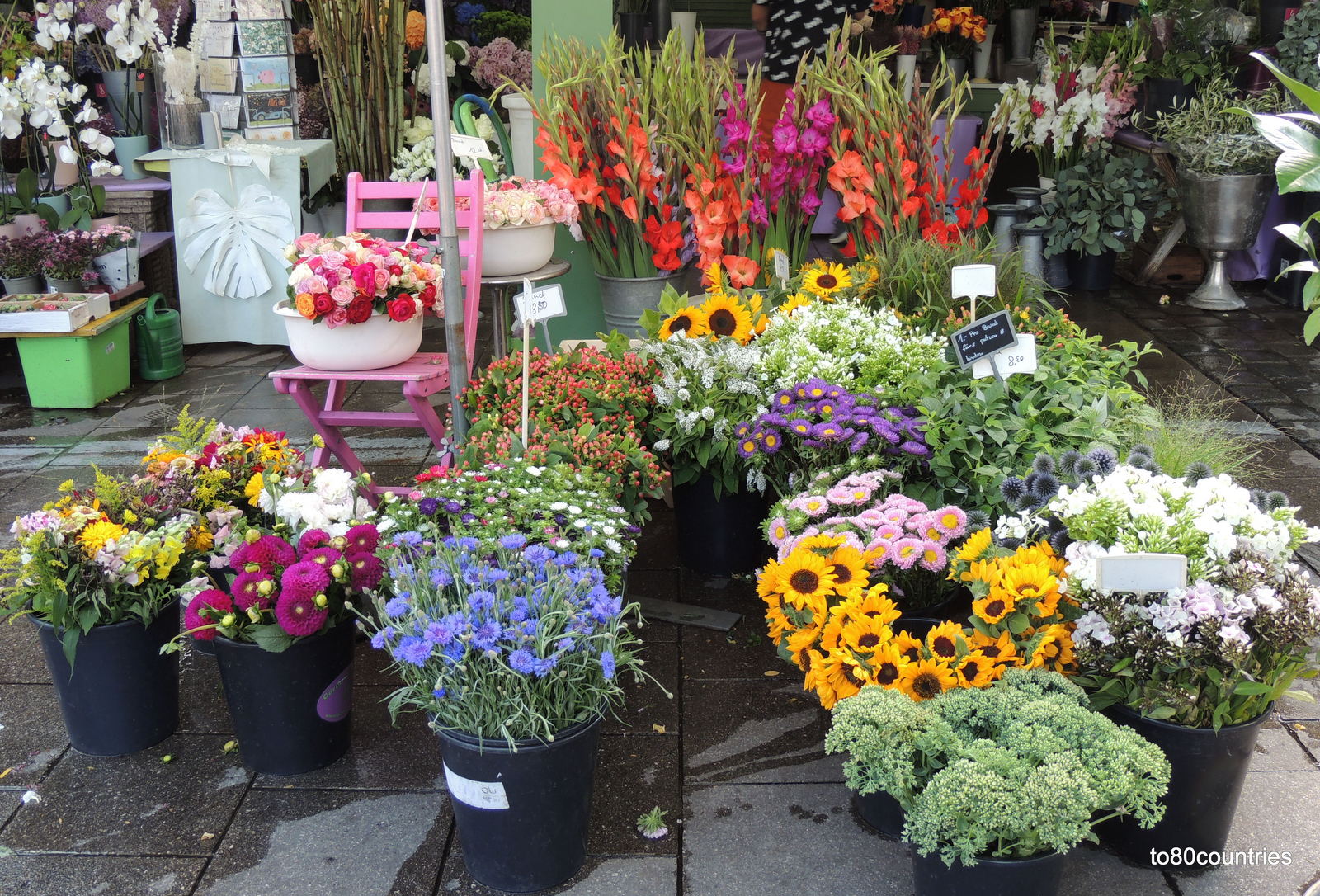 Blumenstand am Viktualienmarkt München
