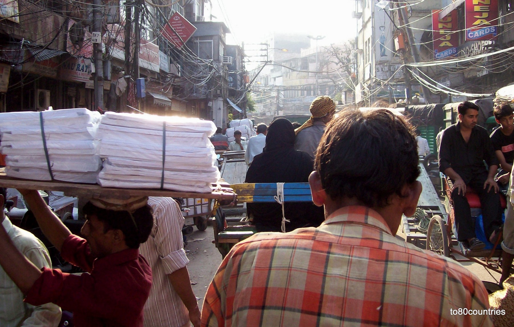 Chawri Bazaar Road in Old Delhi