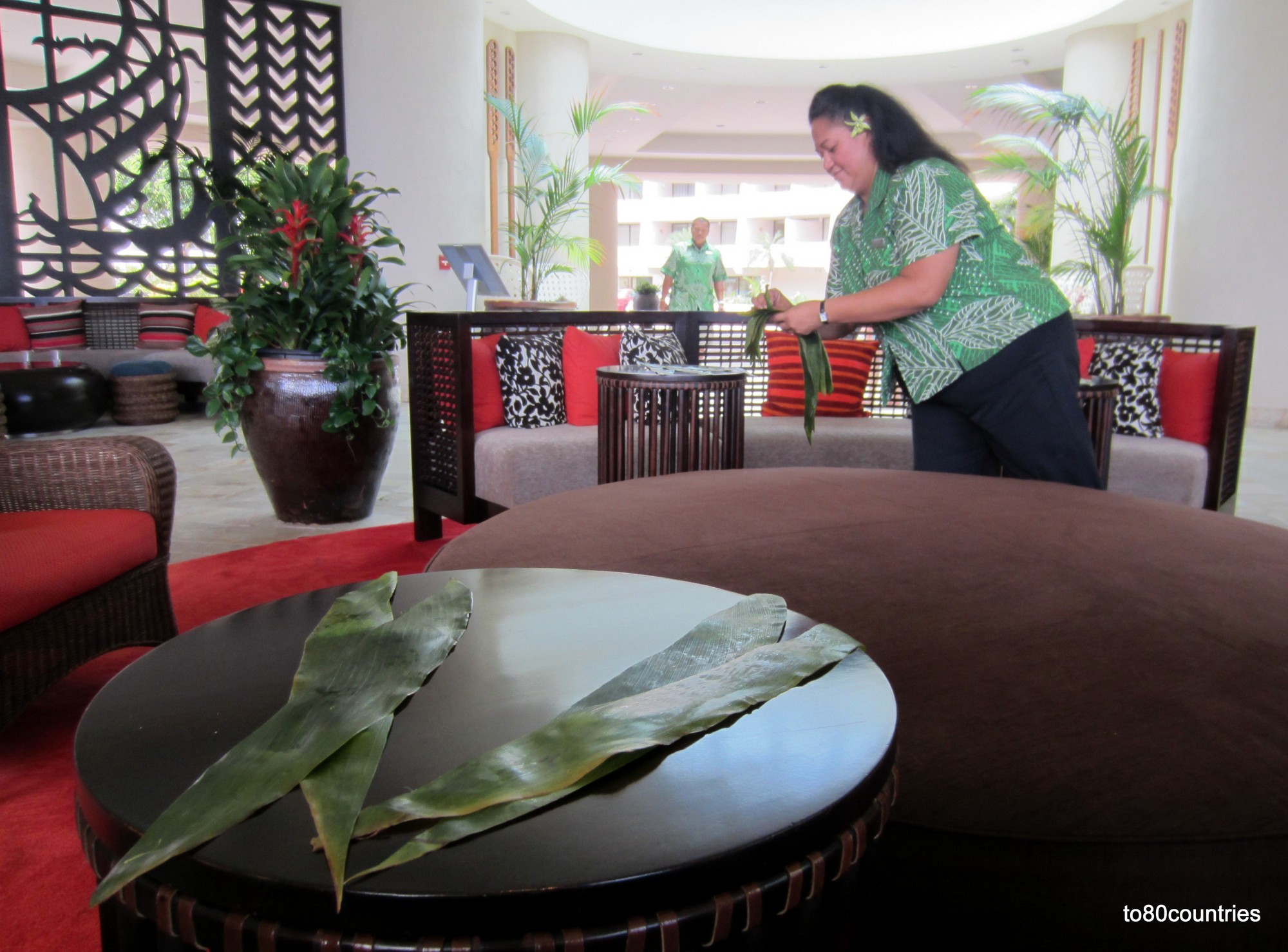 Kurs zum Flechten von Lei im Wili Style -Sheraton Resort Keauhou - Hawaii