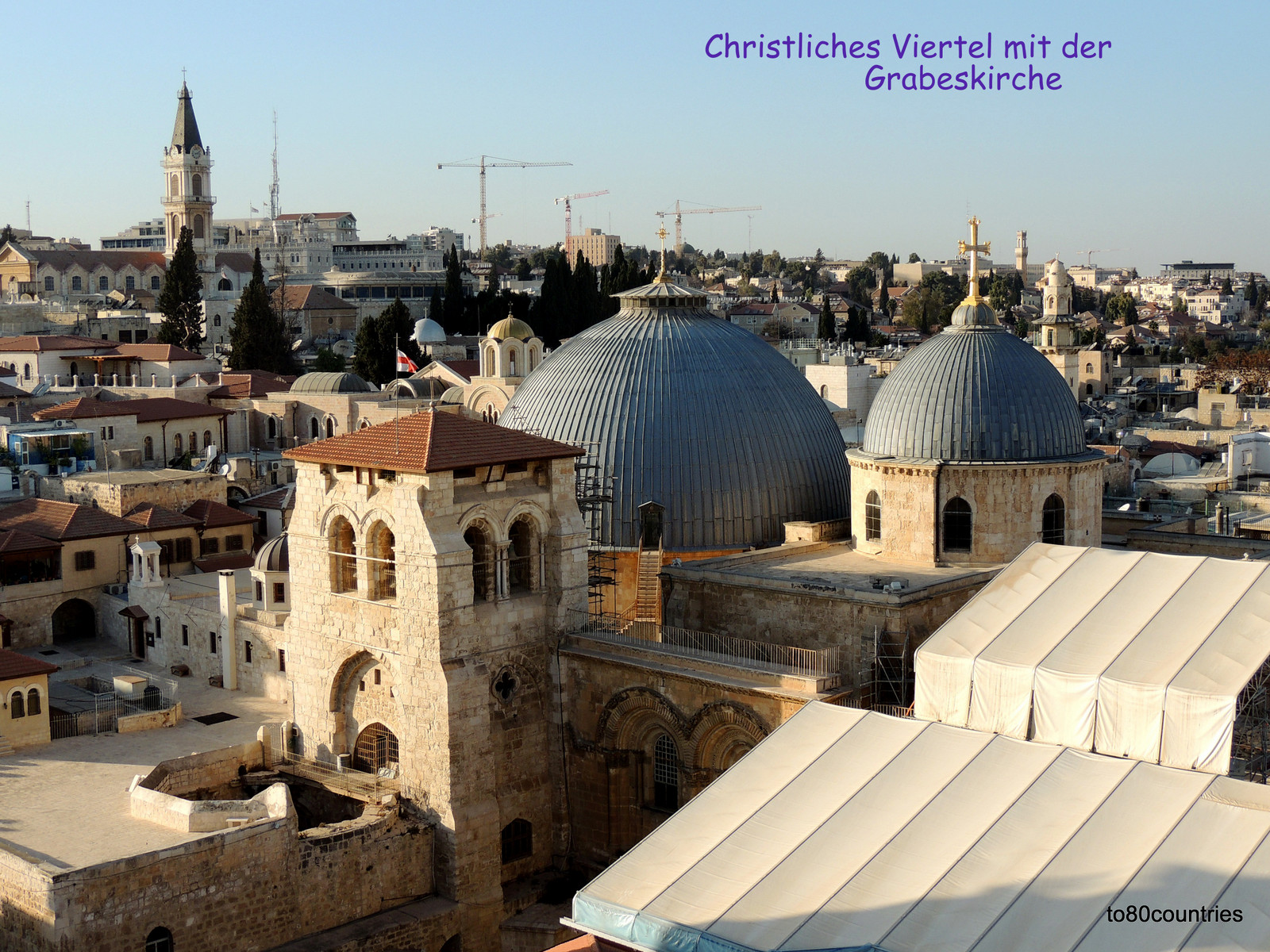 Blick von der Erlöserkirche auf das Christliche Viertel - Jerusalem