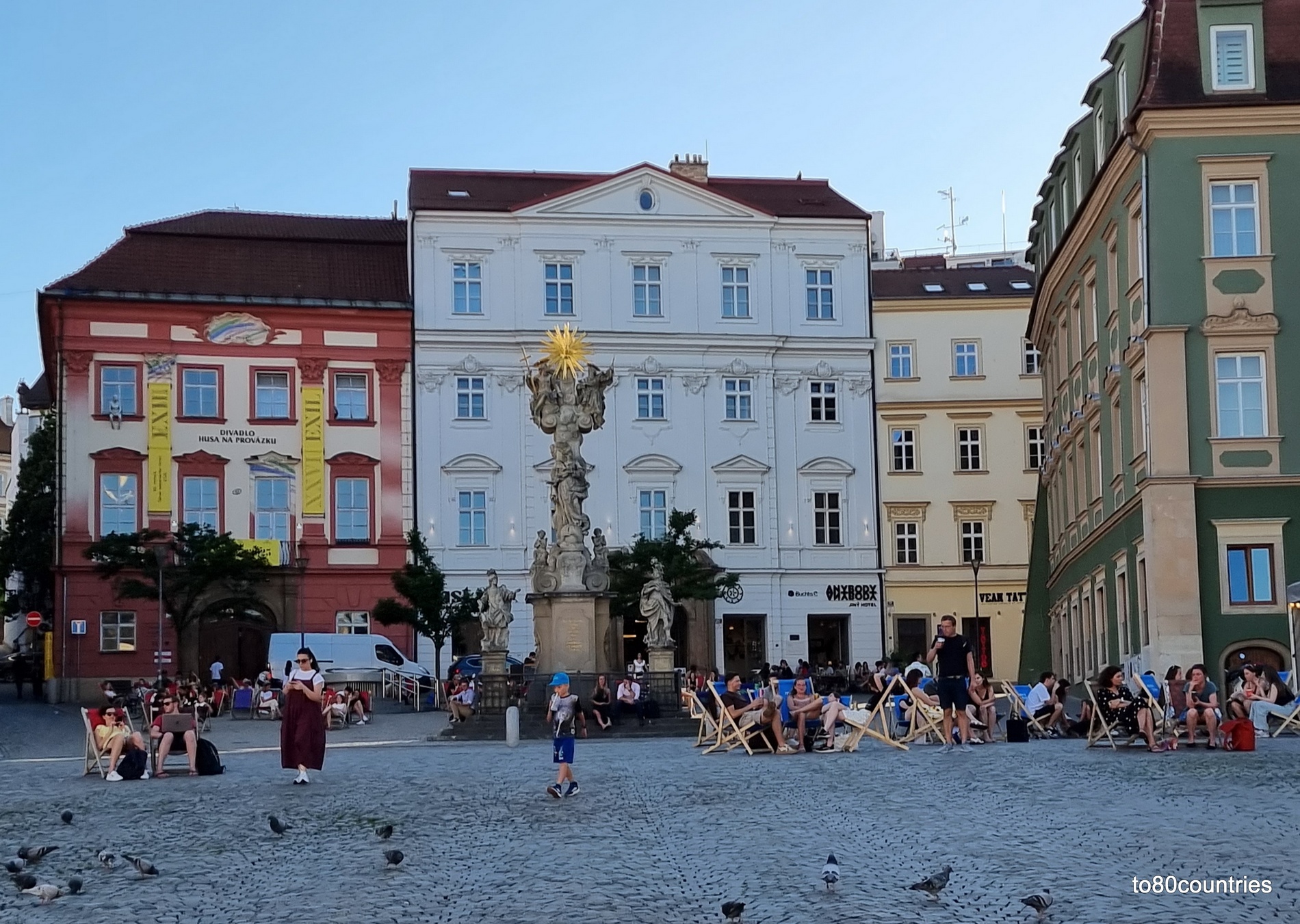 Brünn - Krautmarkt mit Dreifaltigkeitssäule
