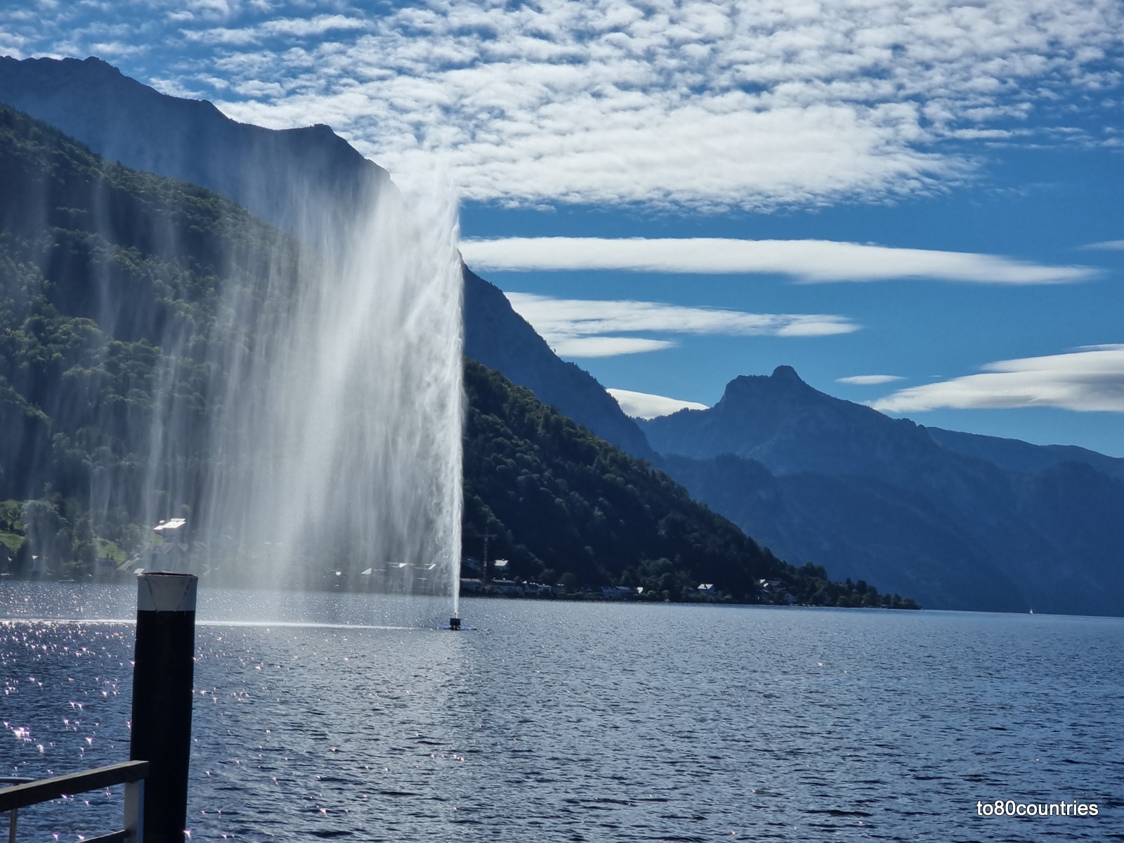 Fontäne im Traunsee bei Gmunden
