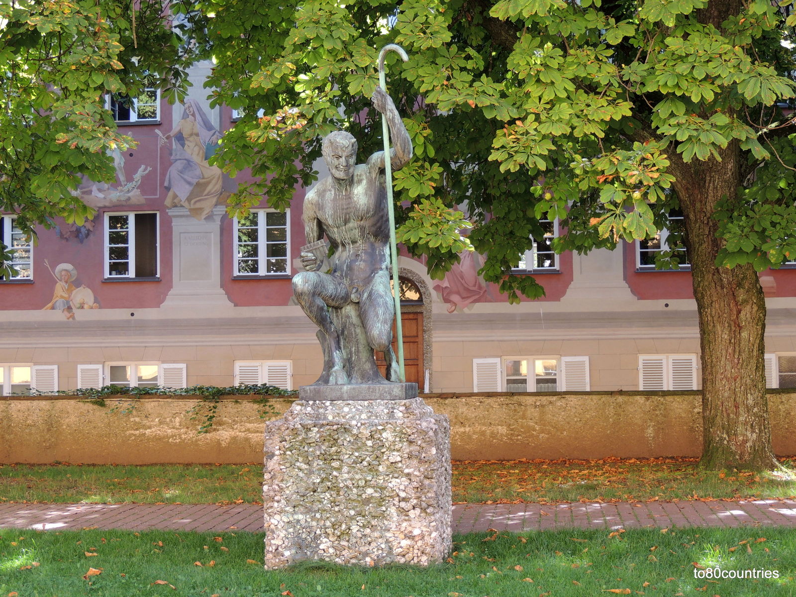 Bronzeskulptur des Hirtengottes Pan von Ernst Laurenty - Borstei
