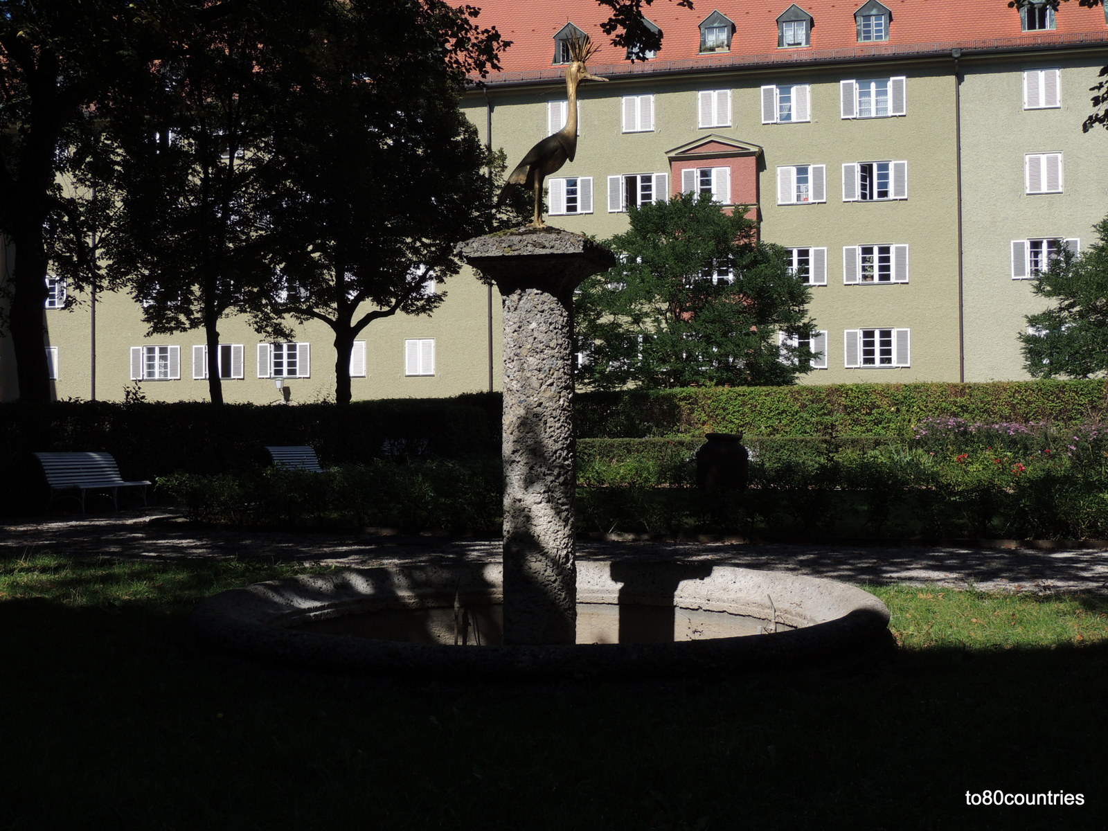 Bronze-Reiher von Ernst Andreas Rauch im Garten der Ruhe - Borstei